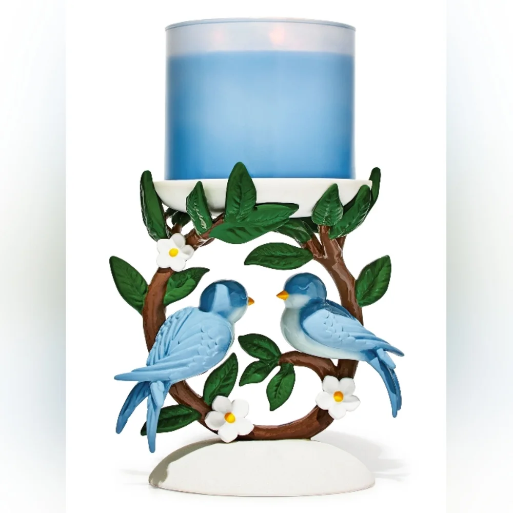 Bath & Body Works Blue Bird Candle Holder - Picture 1 of 1